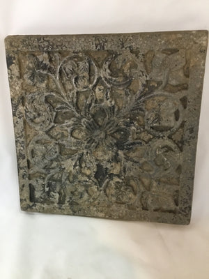 Vintage Decorative Gray Metal Tile