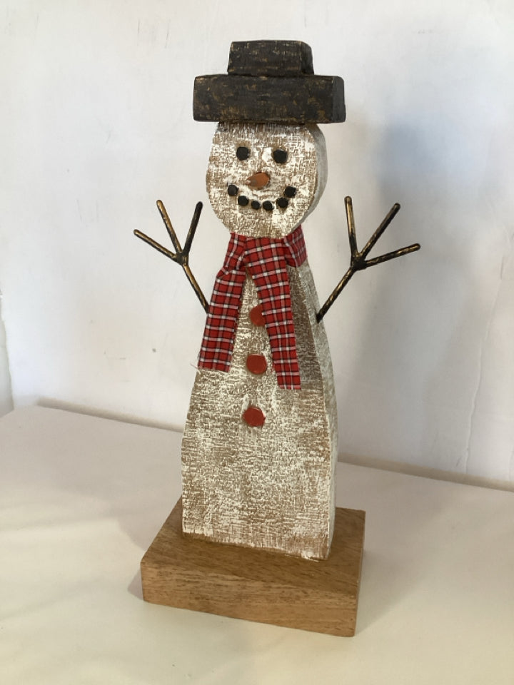 Snowman White Wood Holiday Item