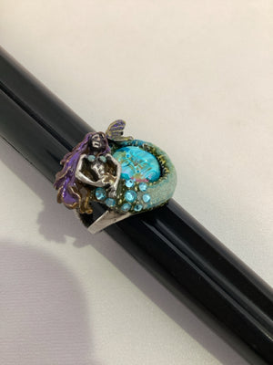 Kirk's Folly Aqua/Amber Mermaid Ring