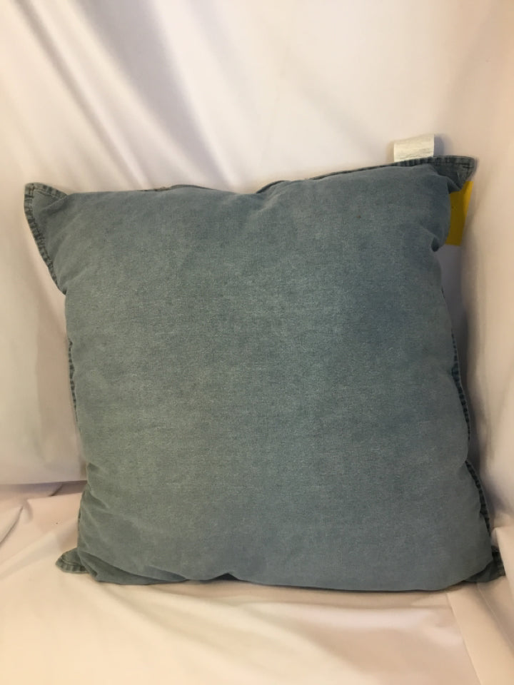 Blue Denim Pillow