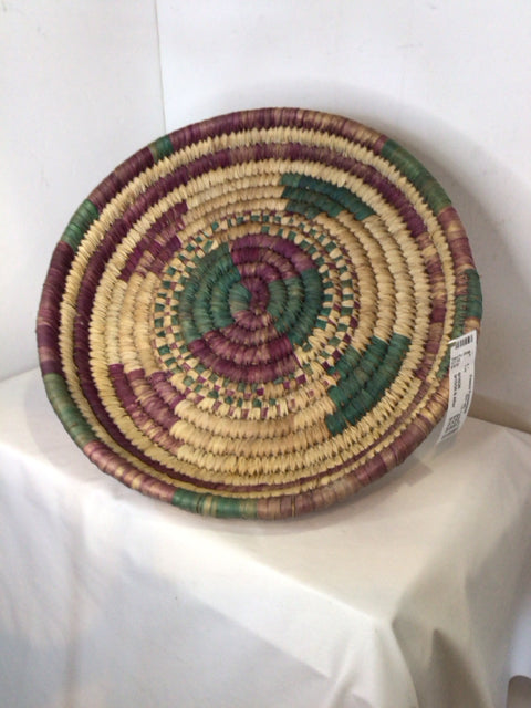Coil Purple/Blue Seagrass Round Tray