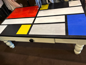 Custom designed Wood Painted Coffee Multi-Color Table