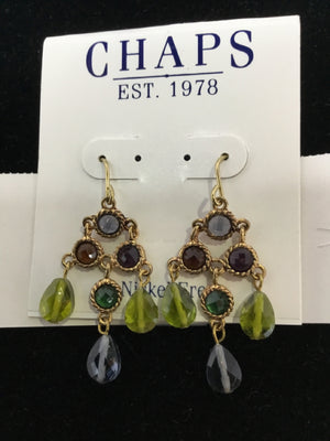 Green/Purple Dangle Earrings