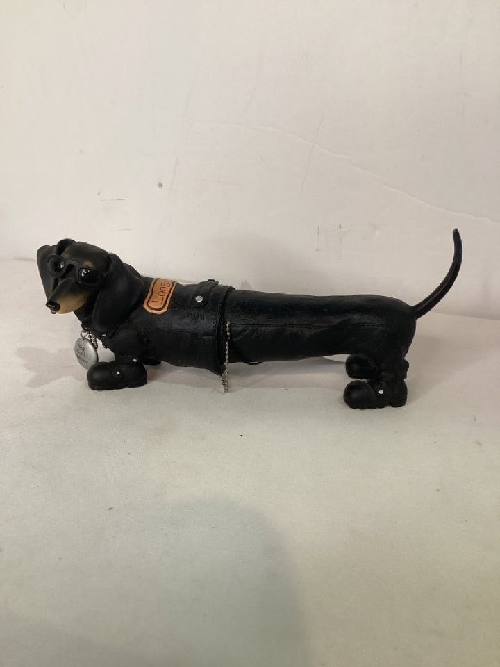 Multi-Color Resin Dachshunds Figurine