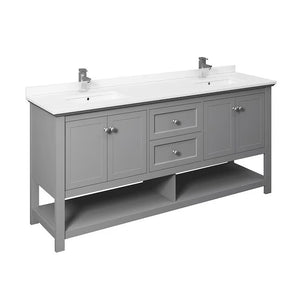 Granite Sink Double White Vanity 5H87Q59J