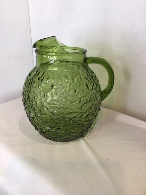 Green Glass Pitcher