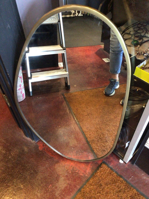 Gold Brass Oval Mirror