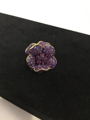 Purple Rhinestone Ring