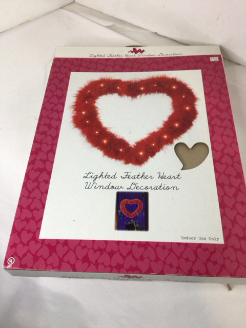 Wreath Red Feather Heart Holiday Item