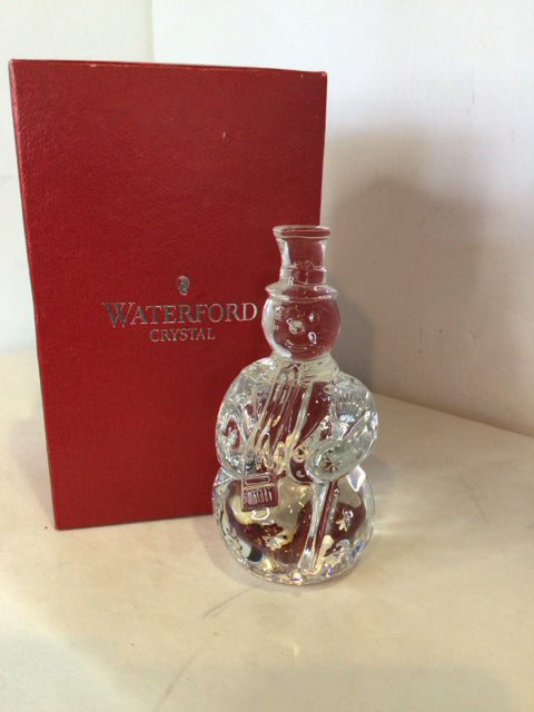 Waterford Crystal Snowman w/Box Holiday Item