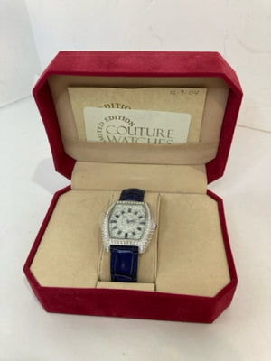 Couture Watches Blue Rhinestone Watch