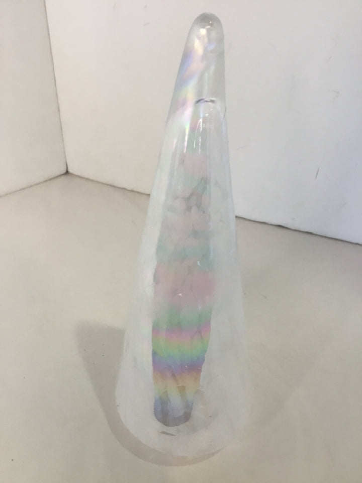 White Glass Christmas Tree Holiday Item