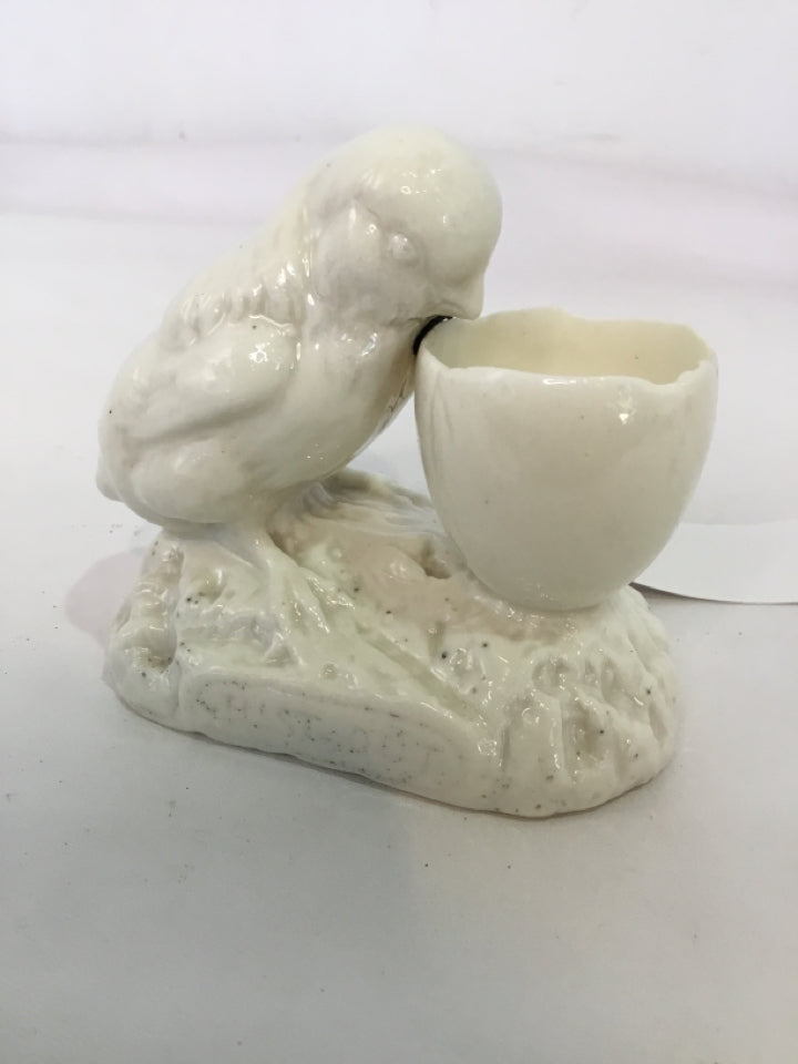 Cream Ceramic Bird Egg Cup