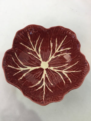 Bordallo Pinheiro Red Ceramic Cabbage Bowl