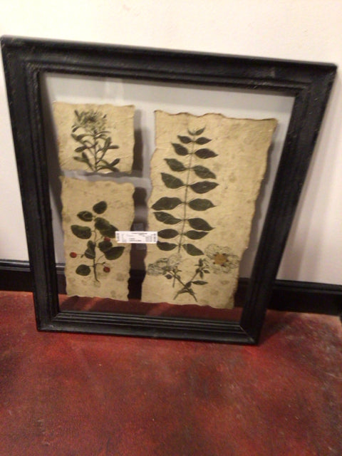Signed Window Green/White Trees Landscape Framed Art