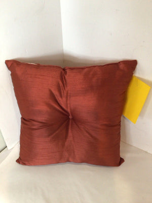 Rust Silk Square Pillow
