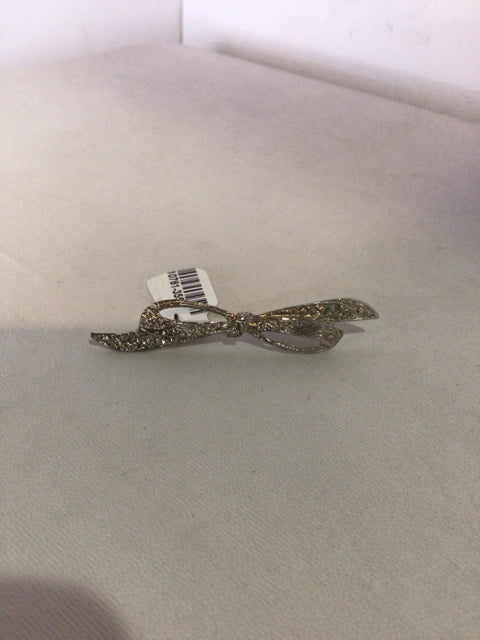 Silver/Black Bow Pin