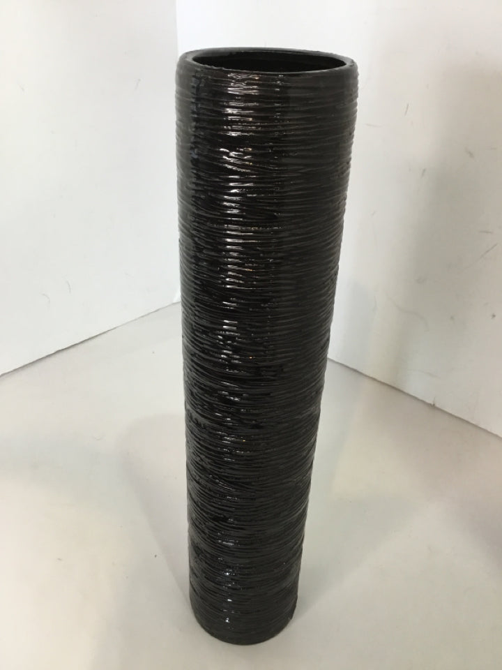 Black Ceramic Vase
