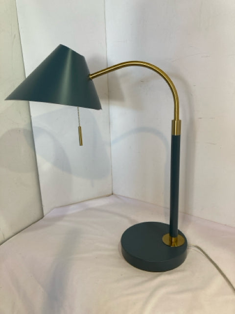 Desk Blue Metal Arched Lamp