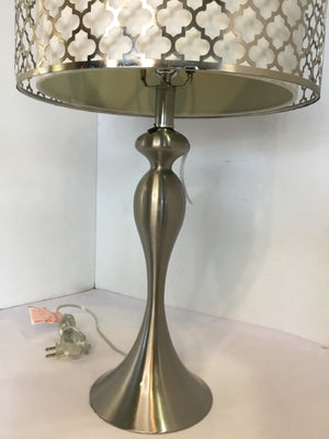 Silver Metal Cut Out Lamp