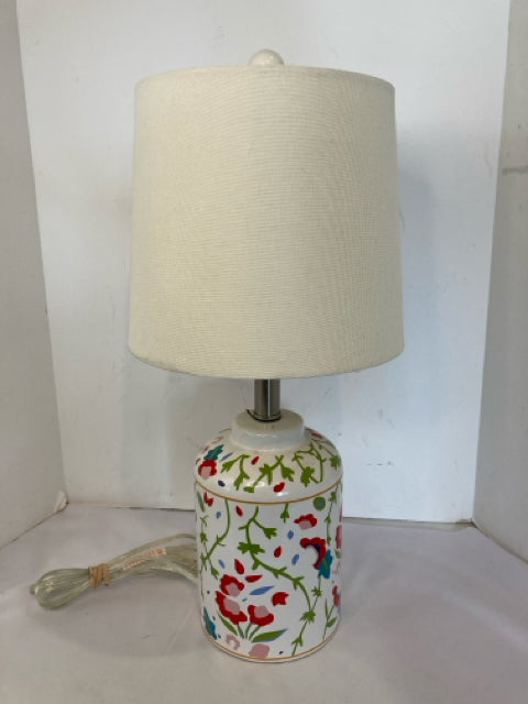 White/Multi Ceramic Lamp