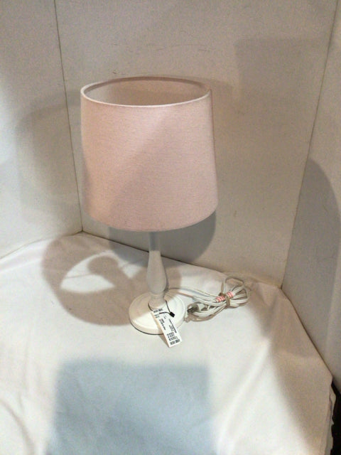 White/Pink Wood Lamp