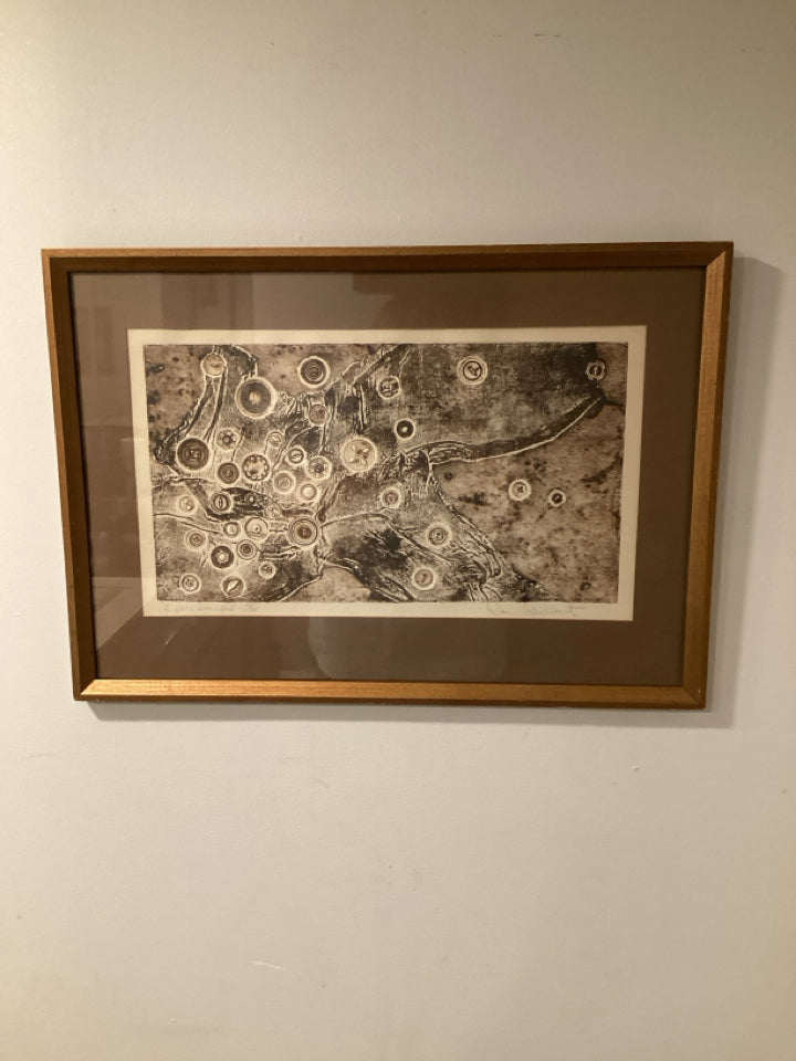 Brown/Cream Framed Art