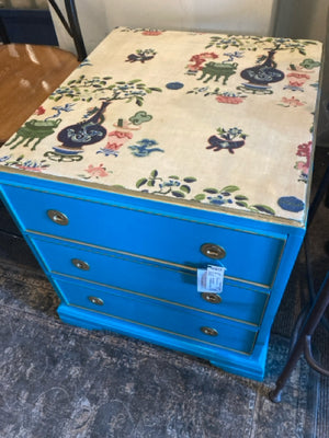 Custom Decoupage Aqua Dresser/Chest