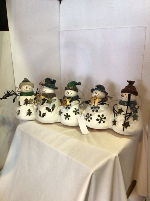 Snowman White Ceramic Electric Holiday Item