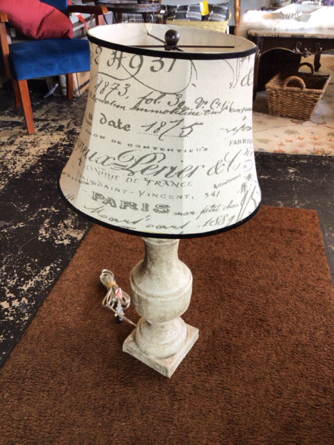 White/Brown Concrete Lamp