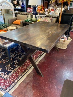 Restoration Hrd. Dining Wood Brown Table