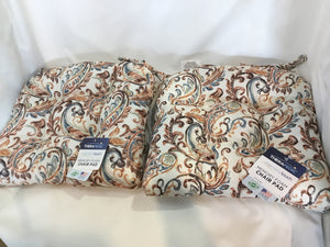 Bed Bath & Beyond Pair Cream/Brown Polyester Cushion