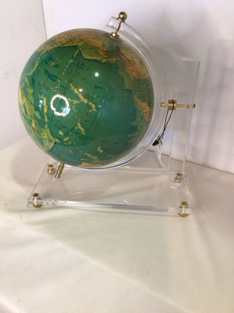 Vintage Blue Table Top Globe