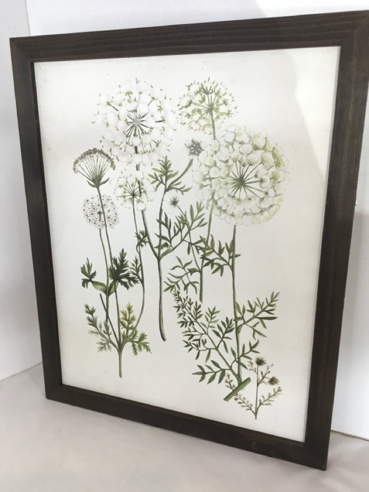 Botanical Black/White Floral Framed Art