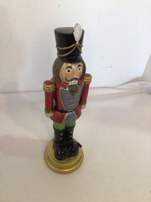 Nutcracker Red/Black Resin Holiday Item