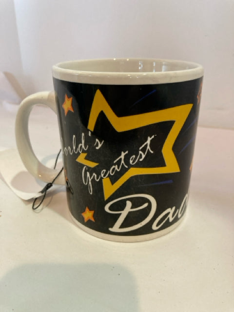 Mulberry Coffee Black/Yellow Ceramic Dad Mug