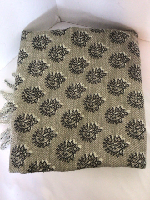 Gray/blue Polyester Throw