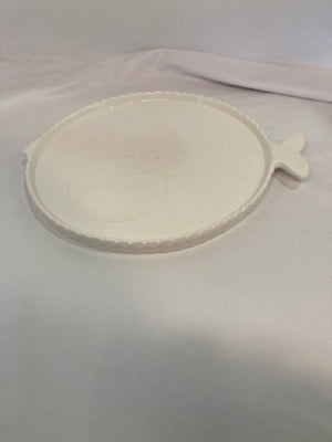 Mudpie Serving White Ceramic Fish Dish