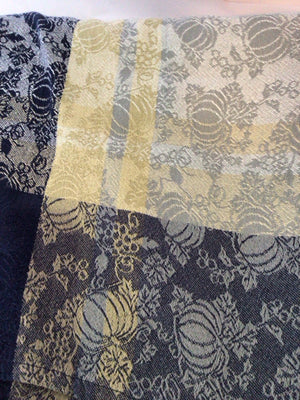 Fall Blue/Gray Cotton Pumpkin Tablecloth