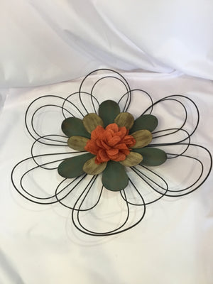 Wire Flower Black/Multi Wall Decoration