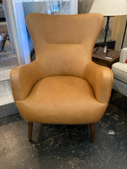 Poly & Bark Leather Camel Chair