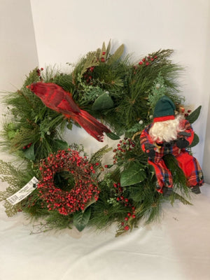 Wreath Green/Red Holiday Item