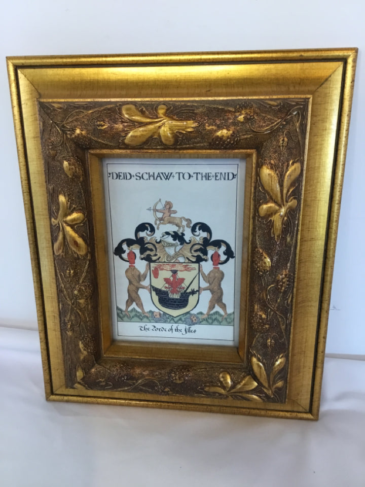 Red/Blue Coat of Arms Framed Art