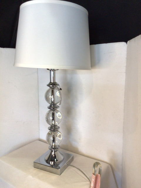 Silver/Clear Acrylic Lamp