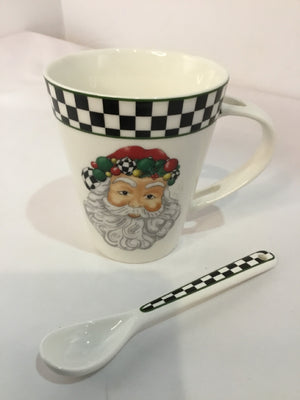 Spode Mug Set White/Multi Ceramic Santa Snowman Holiday Item