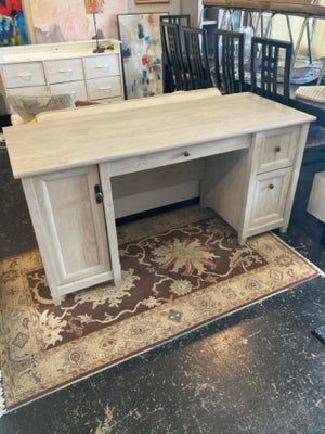Wood 3 drawer Gray Desk