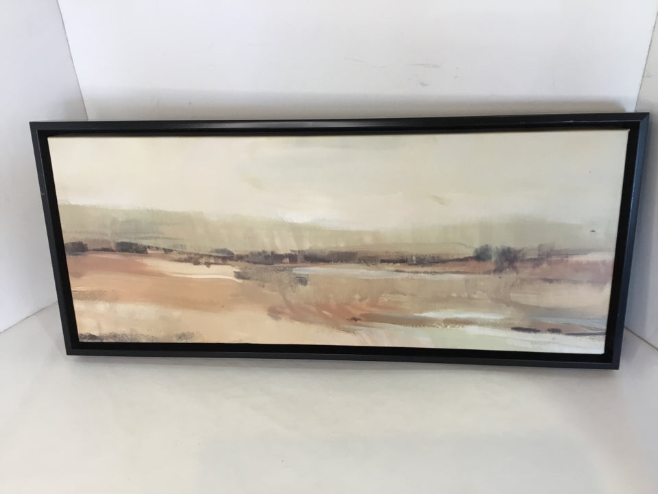 Cream/Brown Canvas Framed Art