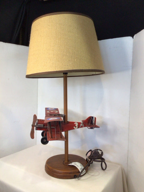 Red Airplane Lamp