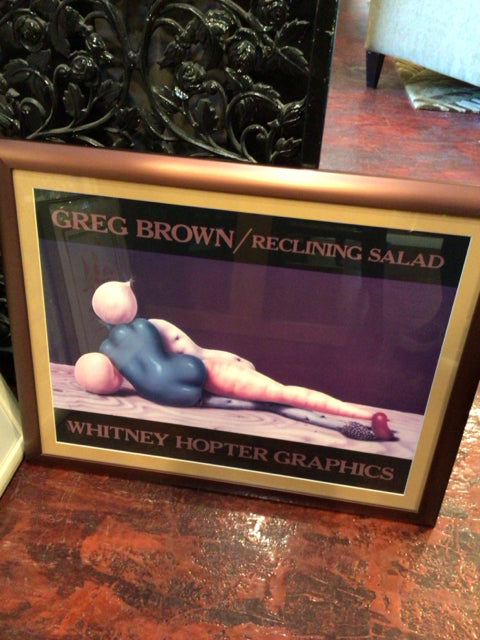 Still Life Black/Multi Vegetable Framed Art