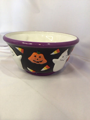 Bowl Purple Ceramic Halloween Holiday Item